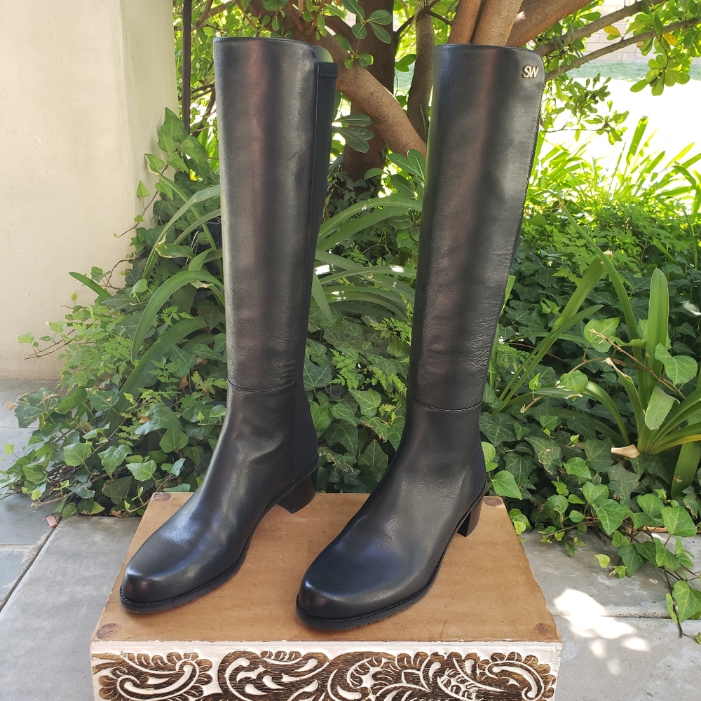 Gorgeous Stuart Weitzman Black Nappa Leather Boots - Picture 4 of 10